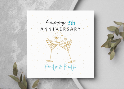 Personalised Happy Anniversary Card (Any Year)