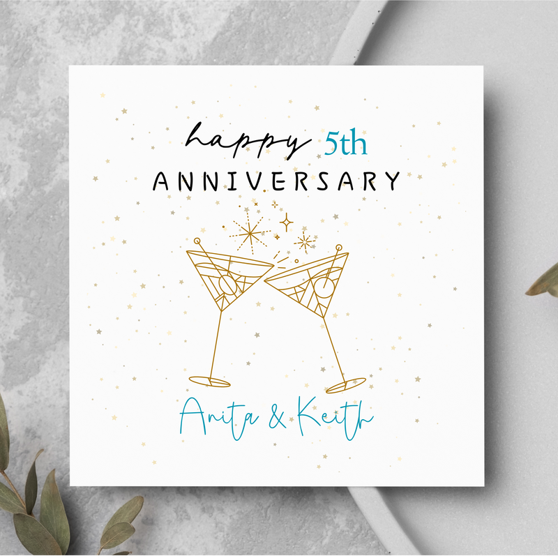 Personalised Happy Anniversary Card (Any Year)