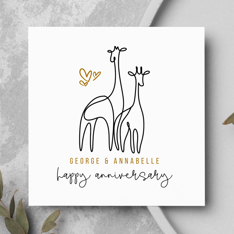 Personalised Happy Anniversary Card