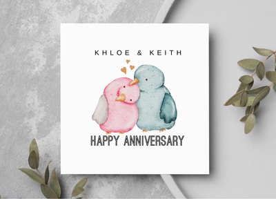 Personalised Happy Anniversary Card