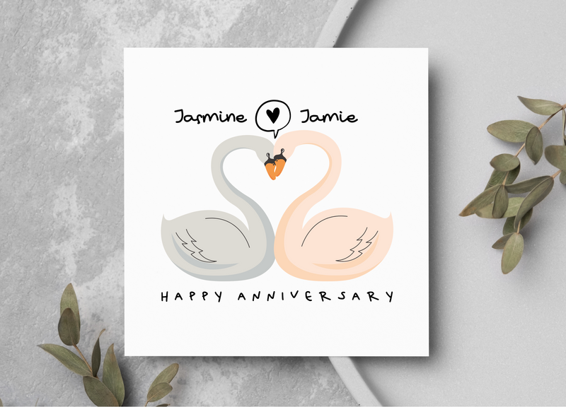 Personalised Happy Anniversary Card