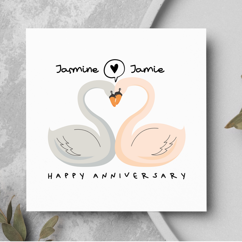 Personalised Happy Anniversary Card