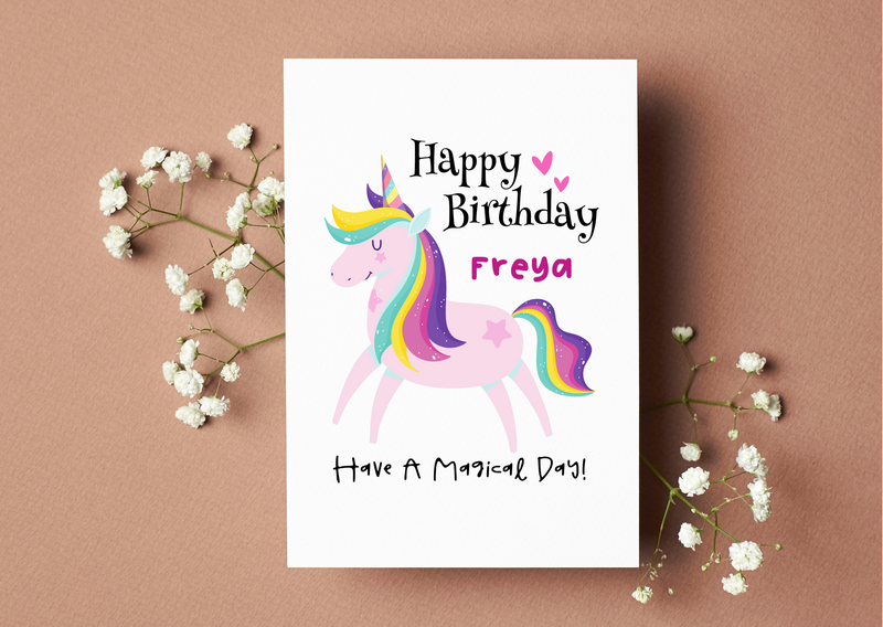 Personalised Have A Magical Birthday Unicorn Card