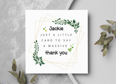 Personalised Thank You Card