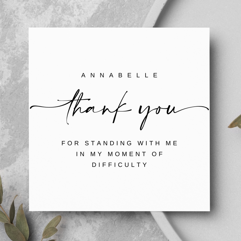 Personalised Thank You Card