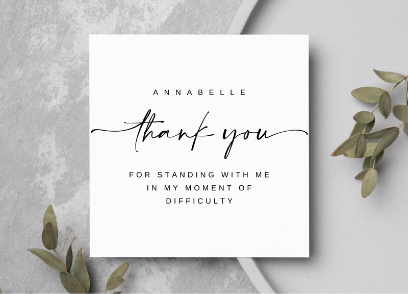 Personalised Thank You Card