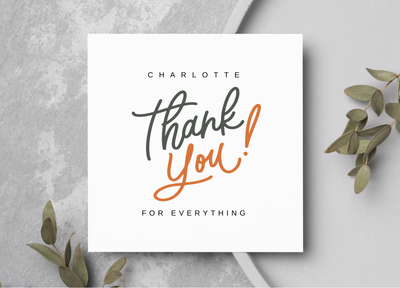 Personalised Thank You For everything Card