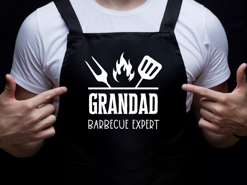 Personalised Barbecue Apron for Grandad