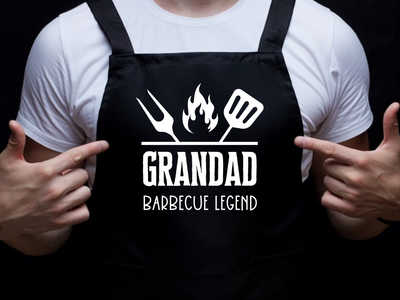 Personalised Barbecue Apron for Grandad