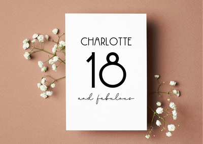 Personalised 18 & Fabulous Birthday Card