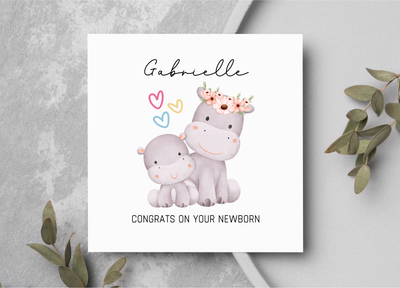 Personalised Congrats On Your New Born Card Gift For New Mum