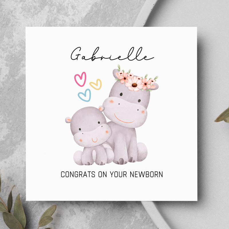 Personalised Congrats On Your New Born Card Gift For New Mum