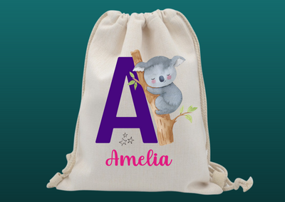 Personalised Koala Drawstring Bag