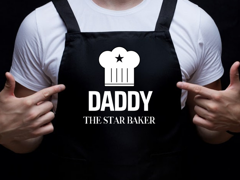 Personalised Star Baker Apron for Dad