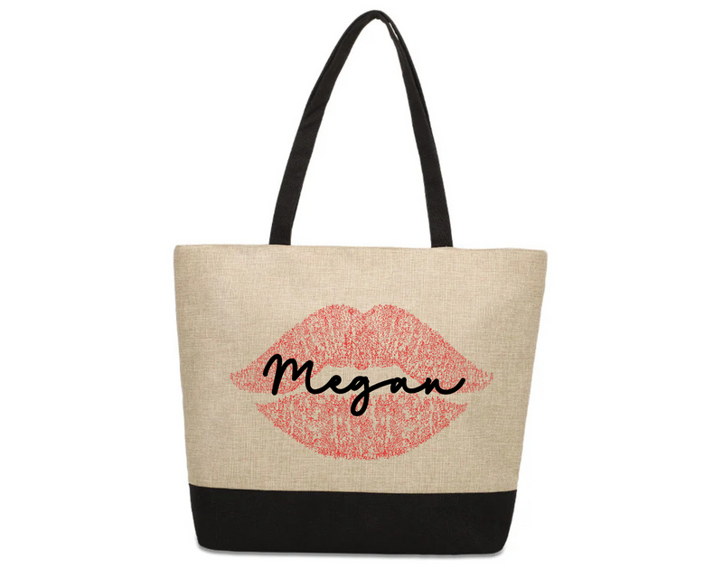 Personalised Linen Jute Bag