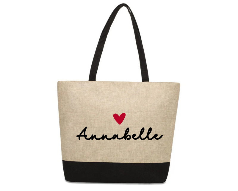 Personalised Linen Jute Bag