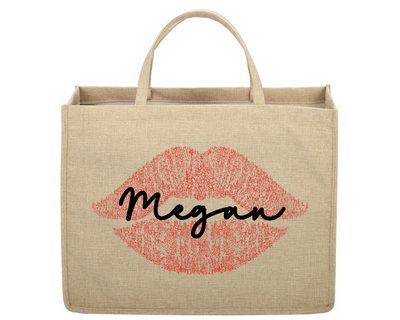 Personalised Linen Jute Bag