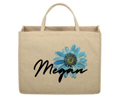 Personalised Linen Jute Bag