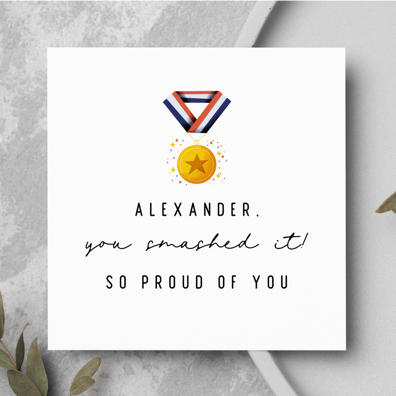 Personalised So Proud Of You Card