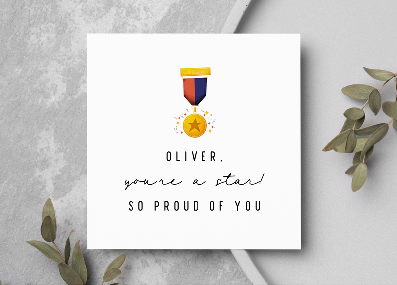 Personalised So Proud Of You Card