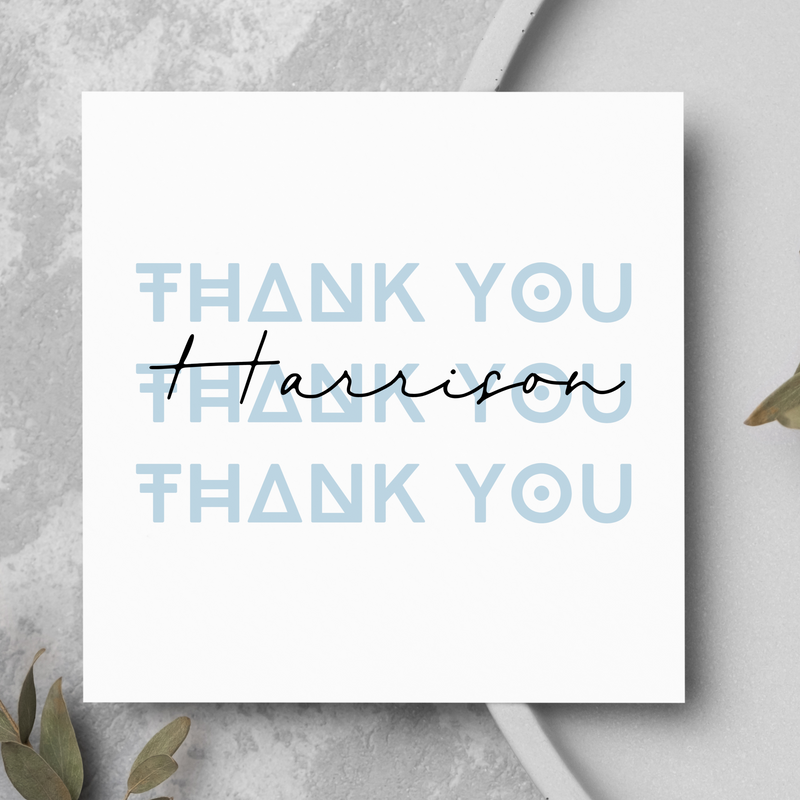 Personalised Thank You Card