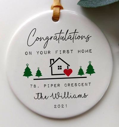 Congratulations On Your First Home Personalised Ornament 