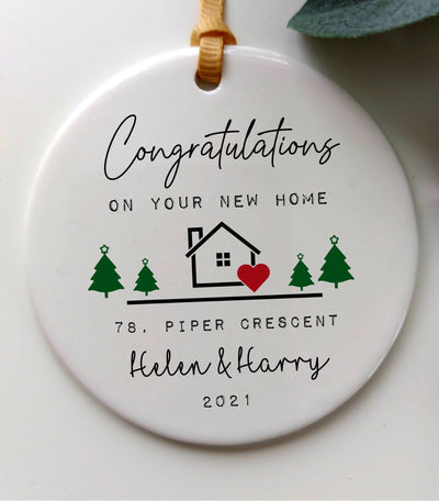 Congratulations On Your New Home Personalised Ornament 