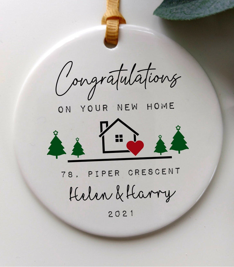 Congratulations On Your New Home Personalised Ornament 