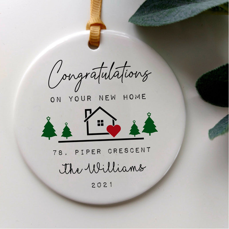 Congratulations On Your New Home Personalised Ornament 