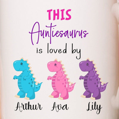 Custom Auntiesaurus Mug Gift for Auntie - giftsandpartythings