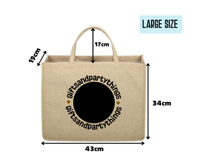 Personalised Custom Linen Jute Bag for Grandma