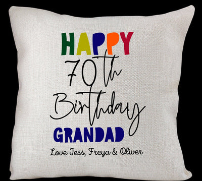 Grandad 70th birthday cushion