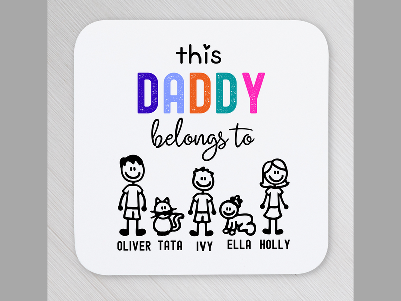 Personalised daddy coaster