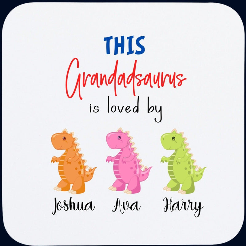 Personalised Grandadsaurus Coaster