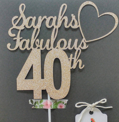 Personalised Fabulous 4Oth or ANY AGE Cake topper