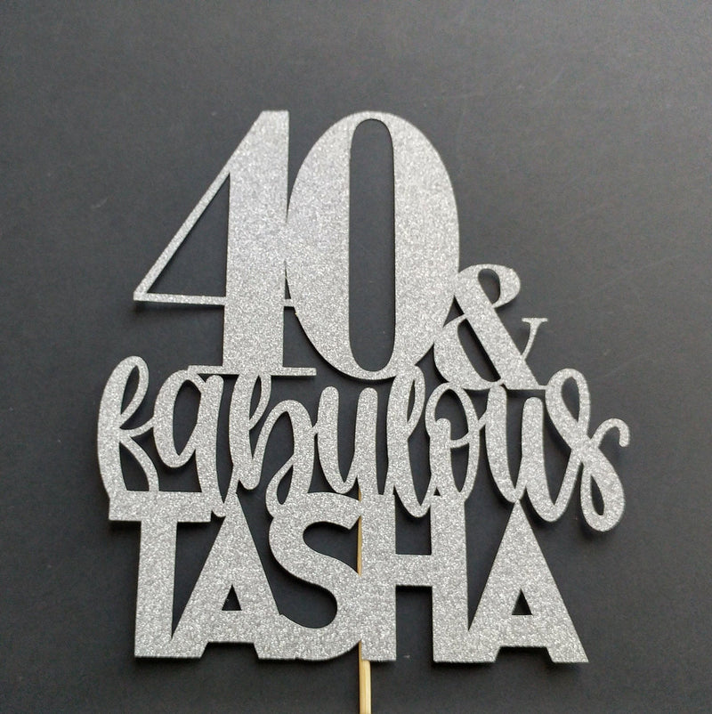 Personalised Age & Fabulous Custom Cake Topper - Any Age