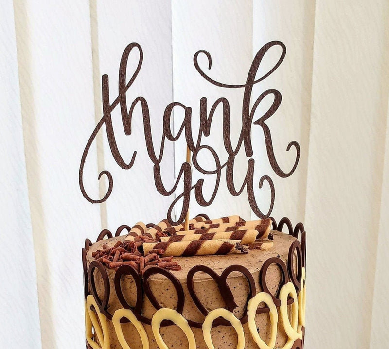 thank you cake topper