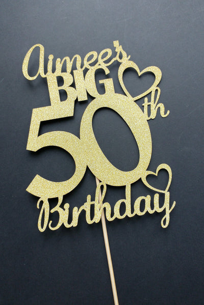 Personalised Big 'Age' Birthday Cake Topper - Any Age