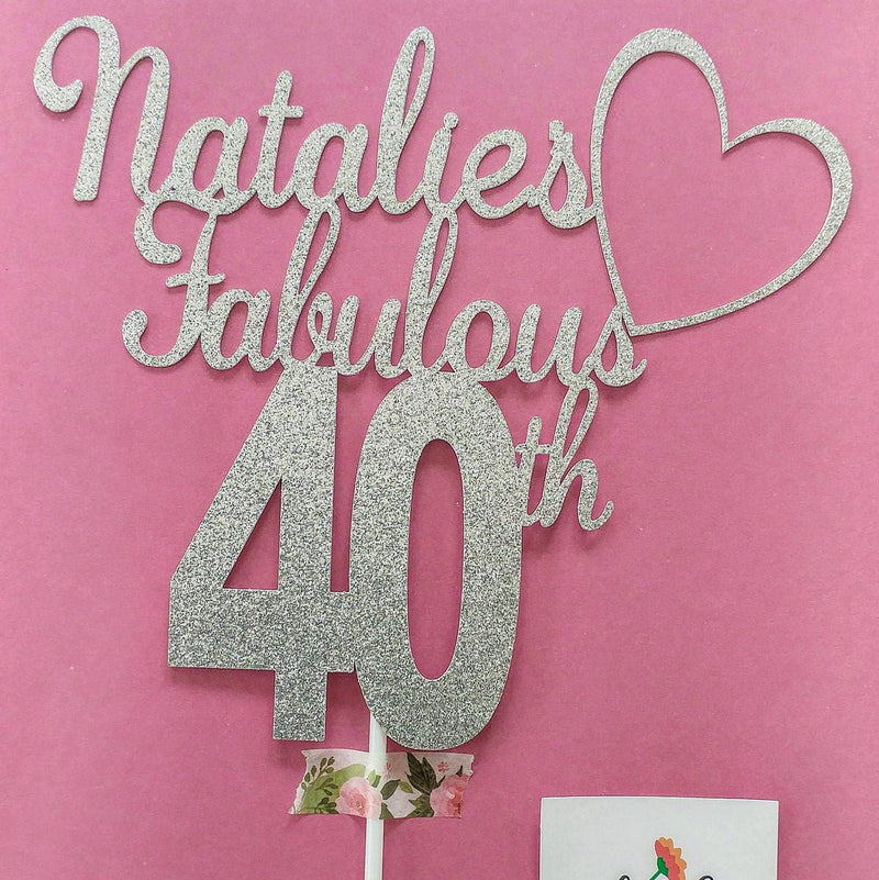 Personalised Fabulous 4Oth or ANY AGE Cake topper