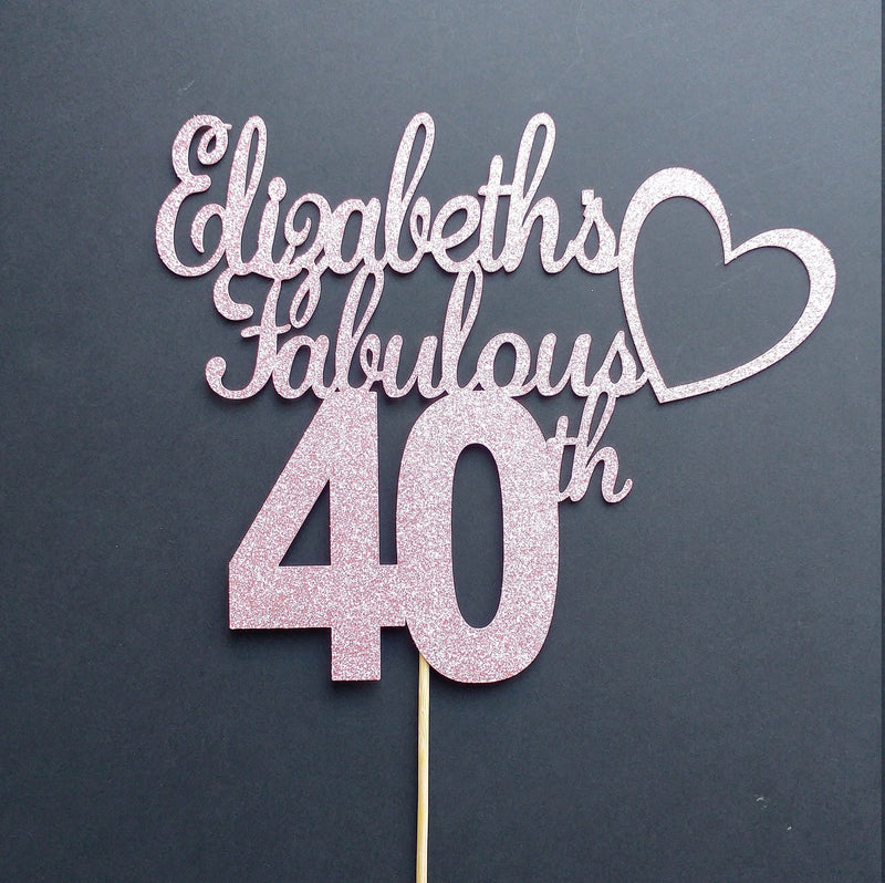 Personalised Fabulous 4Oth or ANY AGE Cake topper