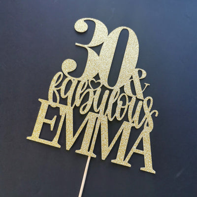 Personalised Age & Fabulous Cake Topper