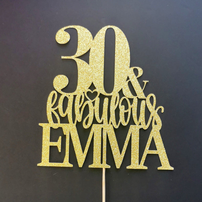 Personalised Age & Fabulous Cake Topper