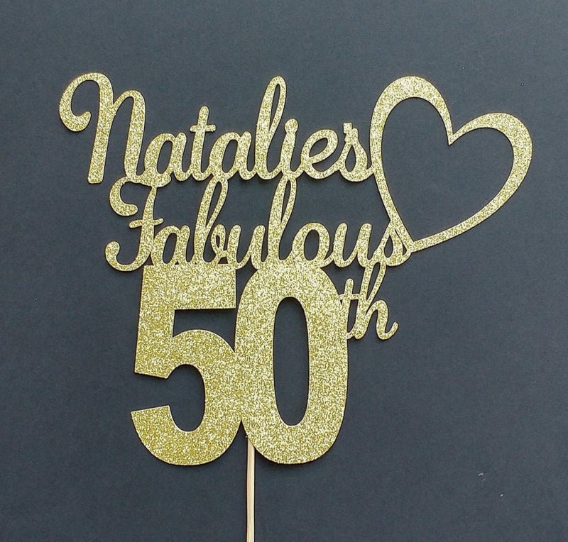 Personalised Fabulous 5Oth or ANY AGE Cake topper