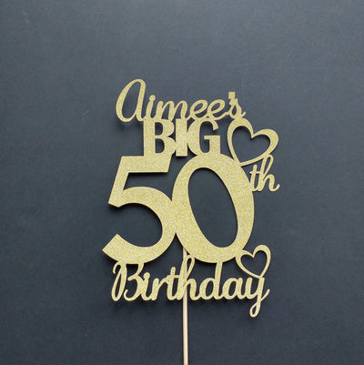 Personalised Big 'Age' Birthday Cake Topper - Any Age