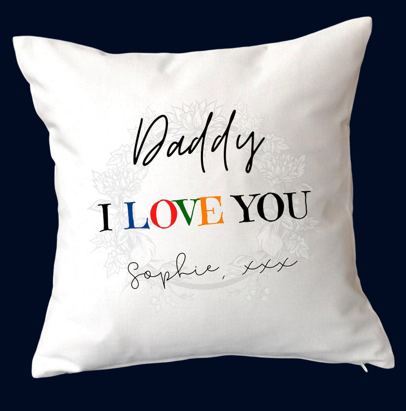 Personalised Dad I Love You Cushion