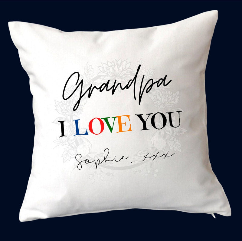 I Love You Cushion Gift for Grandad