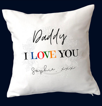 Personalised Dad I Love You Cushion