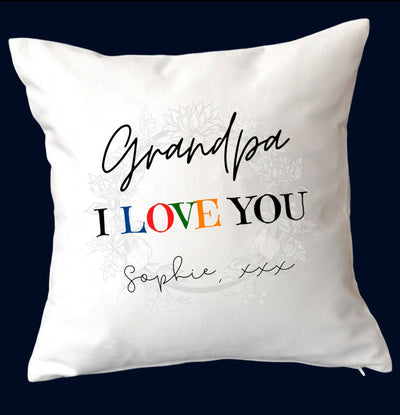 I Love You Cushion Gift for Grandad