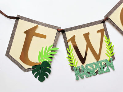 Personalised Two Wild Birthday Banner