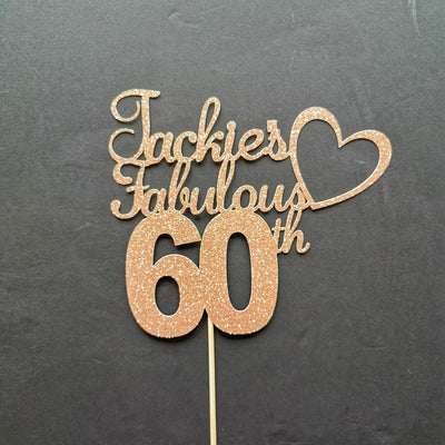 Personalised Fabulous 60th Cake topper